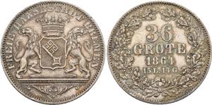 BREMEN, FREIE REICHSSTADT   36 Grote 1864 ... 