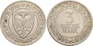 WEIMARER REPUBLIK   Berlin.3 Reichsmark 1926 ... 