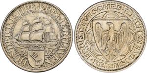 WEIMARER REPUBLIK   Berlin.3 Reichsmark 1927 ... 