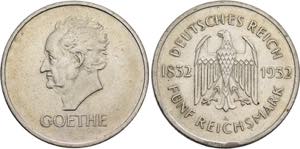 WEIMARER REPUBLIK   Berlin.5 Reichsmark 1932 ... 