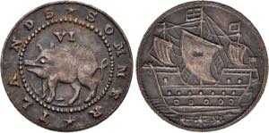 BERMUDA INSELN   6 Pence o.J. (1616) der ... 