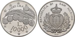 SAN MARINO   Roma.Mint Set 2001 (835 fein) ... 