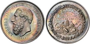 BELGIEN   Leopold II. 1865-1909, Medaille ... 