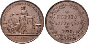 PORTUGAL   Bronzemedaille 1873 (Gerard) auf ... 