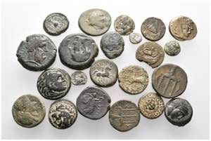 LOTS  Griechische Bronzemünzen:U.a. ... 