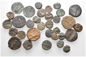 LOTS  Griechische Bronzemünzen:Meist ... 