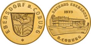 COBURG, STADT   Goldmedaille 1973 (986 fein; ... 