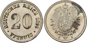 KAISERREICH - KLEINMÜNZEN   20 Pfennig 1875 ... 