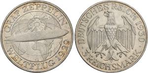 WEIMARER REPUBLIK   3 Reichsmark 1930 A, D, ... 