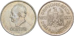 WEIMARER REPUBLIK   Berlin.3 Reichsmark 1932 ... 