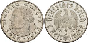 DRITTES REICH   2 Reichsmark 1933 A (vz), D ... 