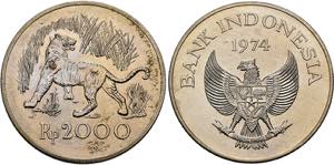 INDONESIEN   100000 Rupiah 1974 (900 fein) ... 