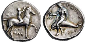 Didrachme. 302-281. Reiter r. bekränzt sein ... 