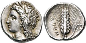 Stater. 330-300. Demeterkopf mit Ährenkranz ... 