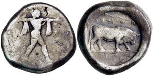 Stater. 480-400. Poseidon steht r., mit dem ... 
