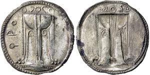 Stater. 530-520. Dreifuß. Rs: Dreifuß ... 