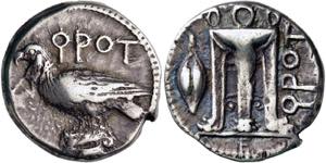 Stater. 440-420. Adler sitzt l. auf ... 