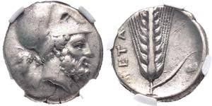 Stater. 340-330. Kopf des Leukippos mit ... 