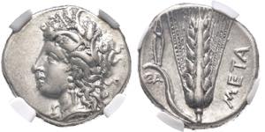 Stater. 330-300. Demeterkopf mit Ährenkranz ... 