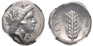 Stater. 330-300. Demeterkopf mit Ährenkranz ... 