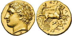 Au-Drachme. 317-289. Zeit des Agathokles. ... 