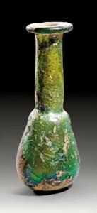 Flasche. Grünes Glas. Birnenförmiger ... 