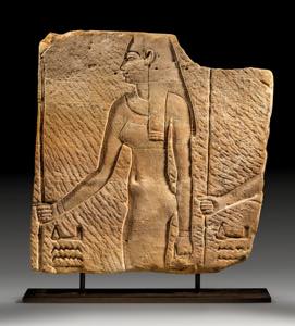 Fragment eines Tempelreliefs mit Darstellung ... 