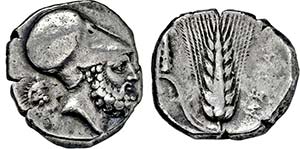 Stater. Um 330 v. Chr. Kopf des Leukippos ... 