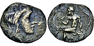 Litra. Um 350 v. Chr. Herakopf mit Stephane ... 