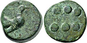 Zyz = Panormos.AE-Hemilitron. Um 430 v. Chr. ... 