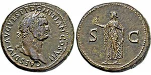 DOMITIANUS. 81-96, Sesterz. Als Caesar. ... 