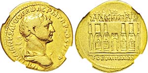 TRAIANUS. 98-117, Aureus. IMP TRAIANVS AVG ... 