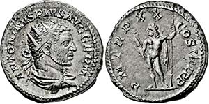 CARACALLA. 198-217, Antoninian. Drapierte ... 