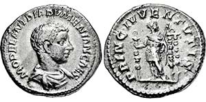 DIADUMENIANUS. 218-, Denar. Als Caesar. ... 