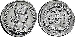 CONSTANTIUS II. 337-361, Siscia.Siliqua.. ... 