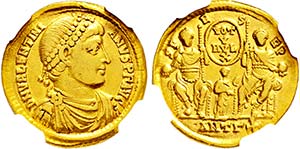 VALENTINIANUS I. 364-375, Antiochia.Solidus. ... 