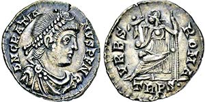 GRATIANUS. 367-383, Treveri.Siliqua.. ... 