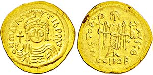 MAURICIUS TIBERIUS. 582-602, Solidus. ... 