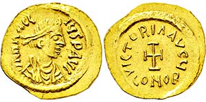 HERACLIUS. 610-641, Au-Tremissis.. Drapierte ... 