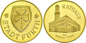 FÜRTH, STADT   - Goldmedaille 1965 (985 ... 