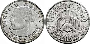 München.5 Reichsmark 1933 D (450. ... 