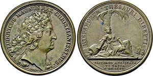 Louis XIV. 1643-1715, Bronzemedaille 1697 ... 