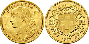 Bern.20 Franken 1927 B (900 fein).



 ... 