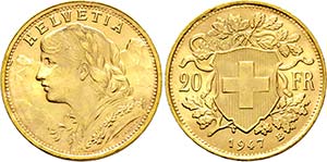 Bern.20 Franken 1947 B (900 fein).



 ... 