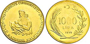 Republik., 1000 Lira 1979 (917 fein) auf die ... 