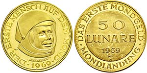 Goldmedaille 1969 (900 fein; Mzz. M) zu 50 ... 