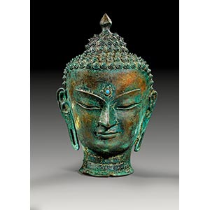 OBJEKTE AUS METALL   - Kopf eines Buddhas. ... 