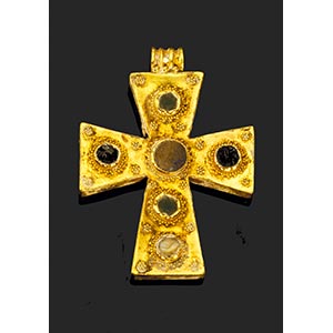 KREUZE   - Goldener Kreuzanhänger. Hohl ... 