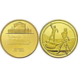 BAYREUTH, STADT   - Vergoldete Medaille o.J. ... 