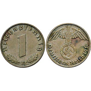 DRITTES REICH   - 1 Reichspfennig 1936 E, F, ... 